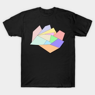 Pastel colored geometric shapes forming a united whole T-Shirt